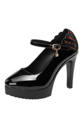 Celeste Women's Patent Leather High Heels Pumps